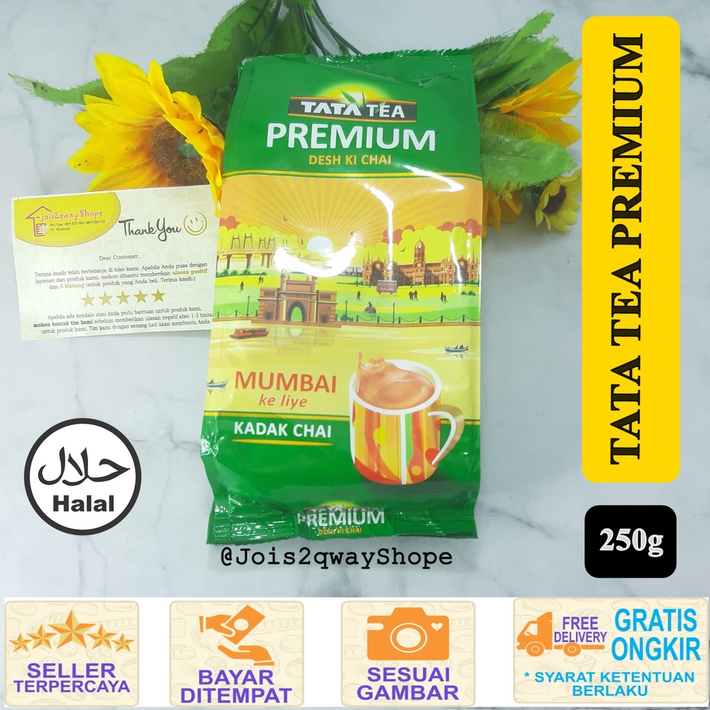 

Teh India Tata Tea Premium 250gr / Teh Bubuk - MUMBAI ke liye ( KADAK CHAI )