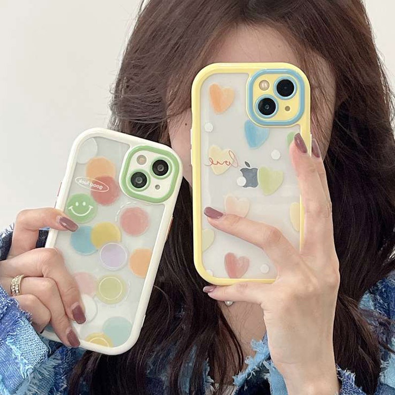 Soft Case Pelindung Kamera Motif Polkadot Untuk IPhone Xr Xs Max Ip 11 12 13 Pro Max