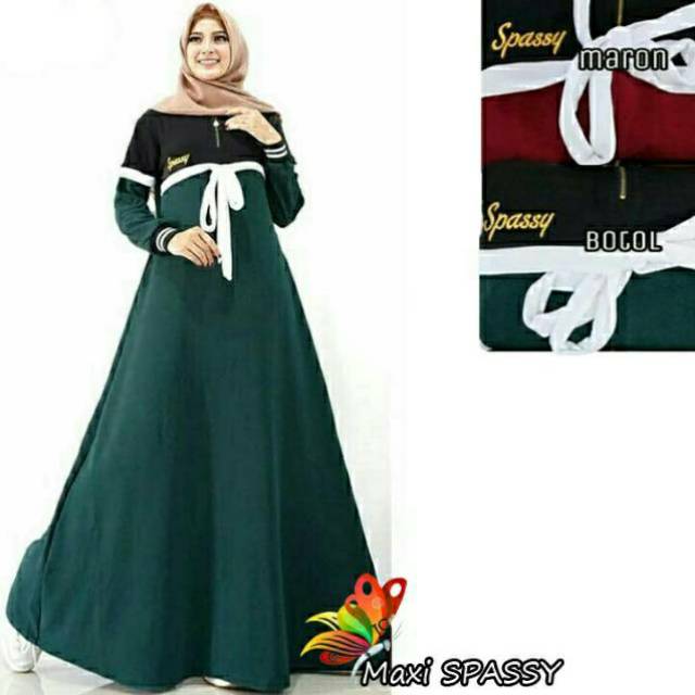 SPASSY - Dress maxi fashion muslim wanita