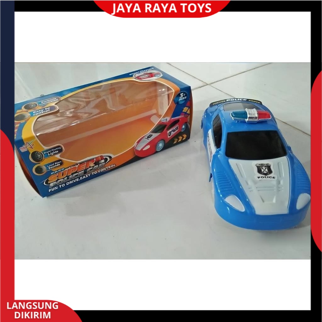 ( BISA COD ) PROMO Mainan Anak Mobil Polisi Baterai Super Police Car Ada Musik Dan Lampu / Mainan Anak Laki Laki SNI Murah