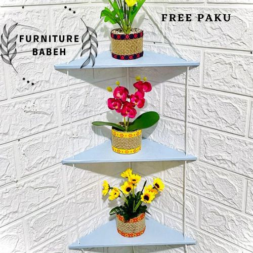 Rak Gantung Serbaguna 3 Tingkat Modern Minimalis