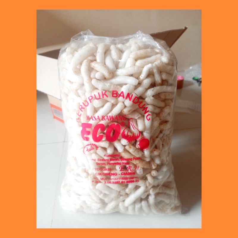 

Kerupuk gurilem bandung rasa original bawang 500gr