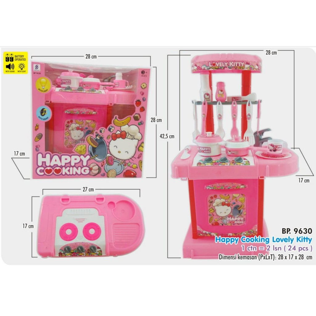 Mainan Masak Masakan Anak  KITCHEN SET HAPPY COOKING Mainan Anak Perempuan