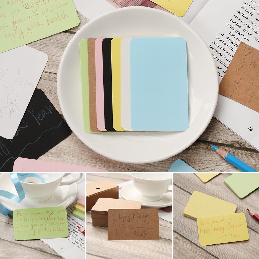 Top 100pcs/Set Kartu Nama Portable Bookmark Boxed Blank Word Cards