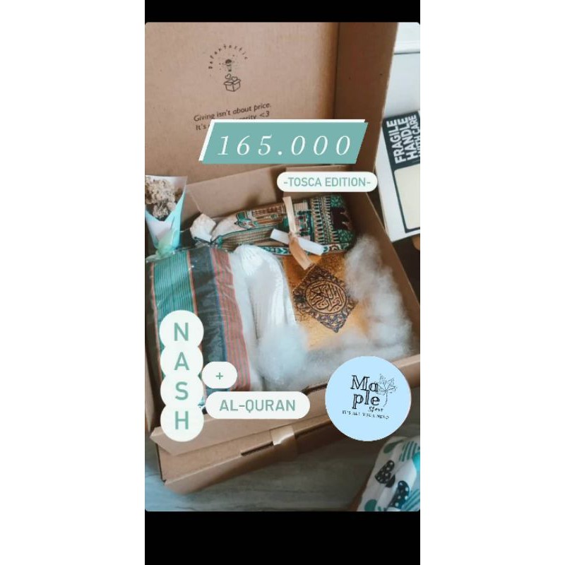 

Kado Gift Box Nash + Al-Quran Hadiah Custom Birthday Anniversary Wisuda Ulangtahun Cowok