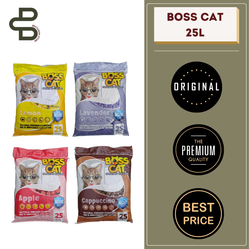 PASIR KUCING GUMPAL BOSS CAT 25 LITER // CAT LITER (KHUSUS GOJEK)