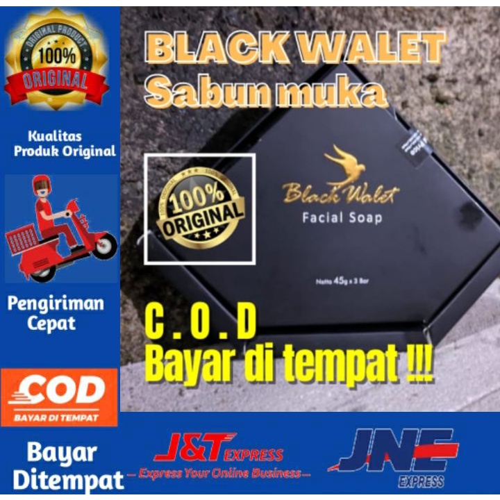 Sabun Black Walet Segi Tiga Asli - Black Wallet Facial Soap Original BPOM - Sabun Kecantikan Wajah