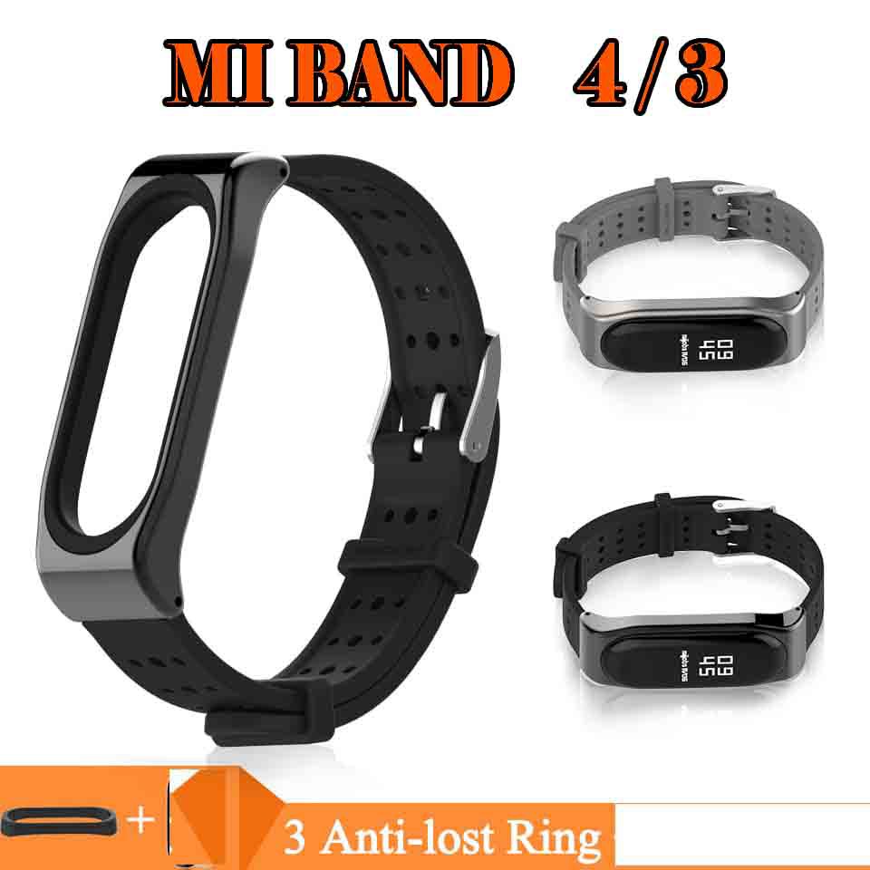 MI BAND MIJOBS 4/3 Strap GELANG Tali METAL SPORTY Bonus anti lost G-SHOCK