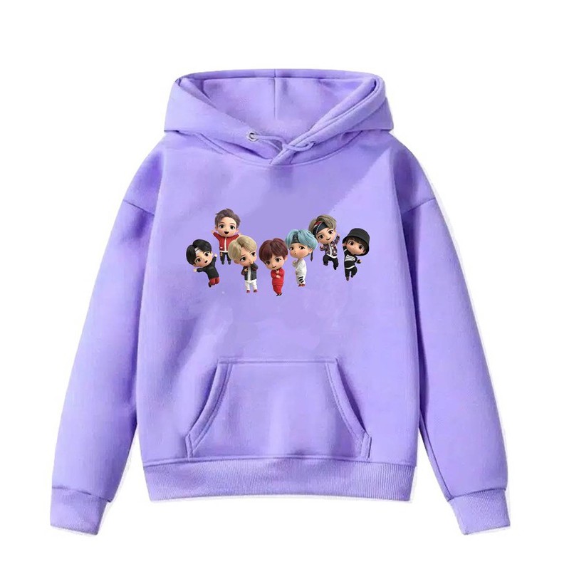 Sweater Anak Squad Hoodie Anak Fleece Umur 2 - 6 Tahun