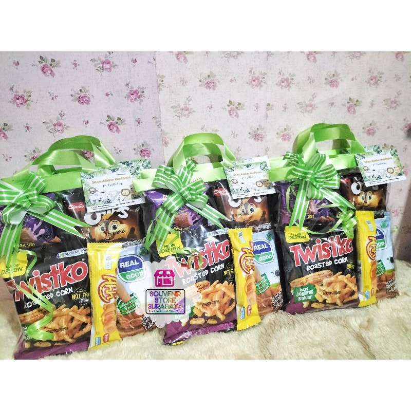 Snack Ulang Tahun MURAH / Mini snack murah / Paket Snack Goceng / Snack Ultah Murmer / Paket Ultah anak Surabaya/ Hampers snack / Bingkisan Lucu