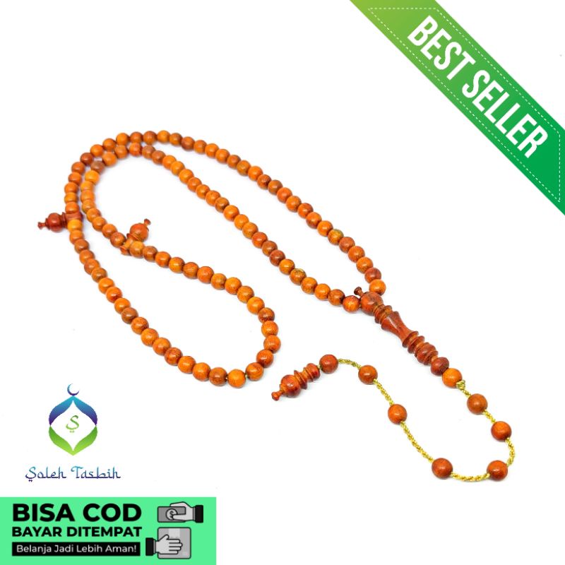 Tasbih Secang Super Size 6mm, Motif Bulat Isi 99 Butir_Bisa COD