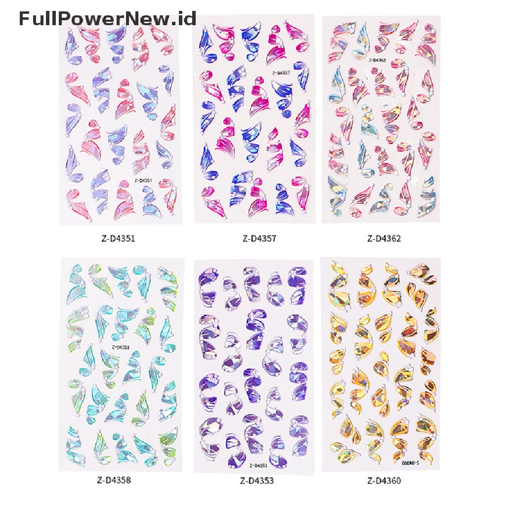 (Full) Stiker Kuku 5D diy Untuk nail Art