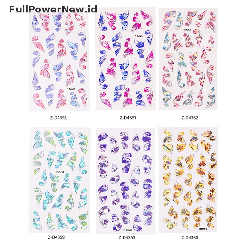 (Full) Stiker Kuku 5D diy Untuk nail Art