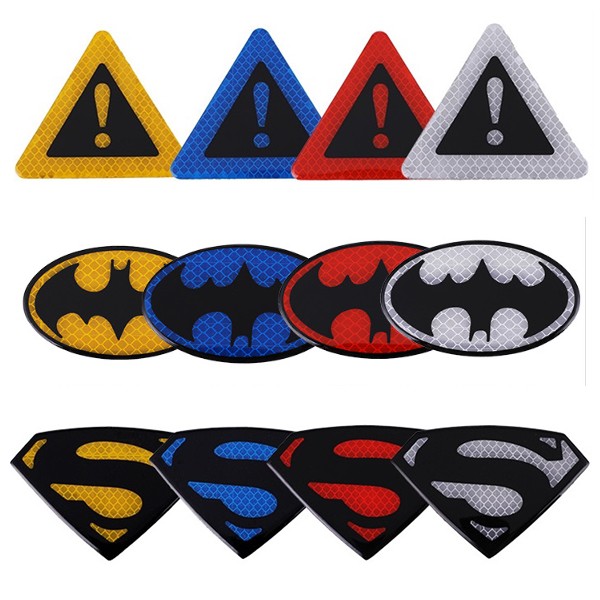Stiker Tempelan Reflektif Pantul cahaya Logo Seru dan Batman