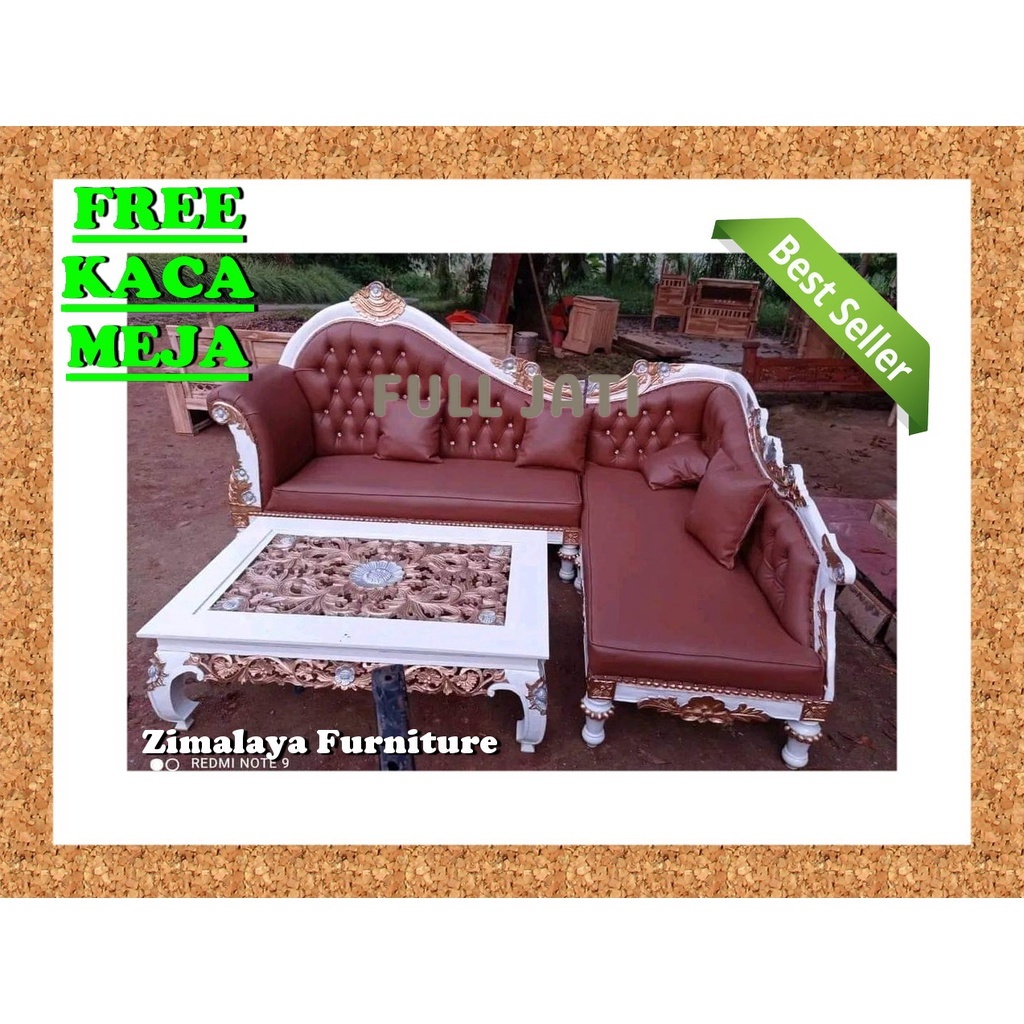 Sofa Tamu Jati Model Sudut Jepara Kursi Tamu Sofa Sudut FULL JATI