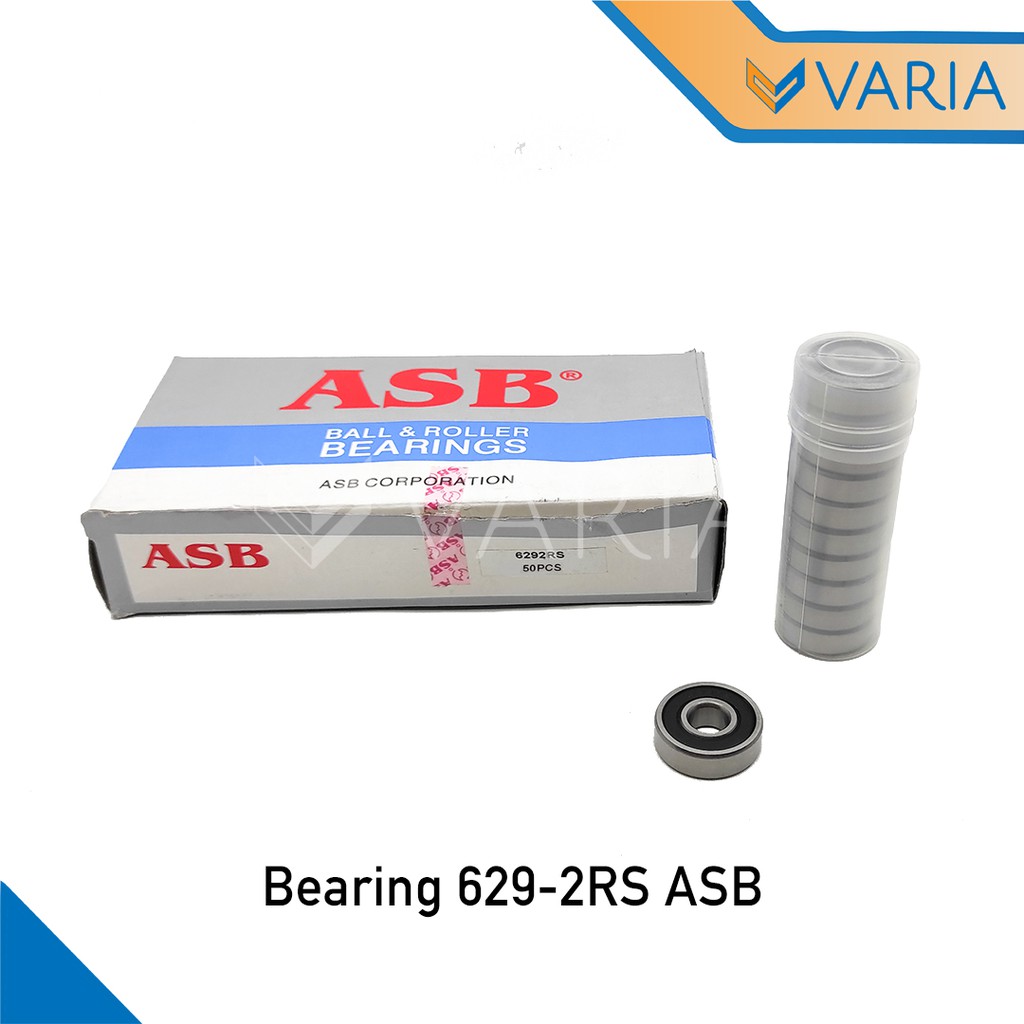 Bearing / Laher 629 2RS Tutup Karet Double ASB