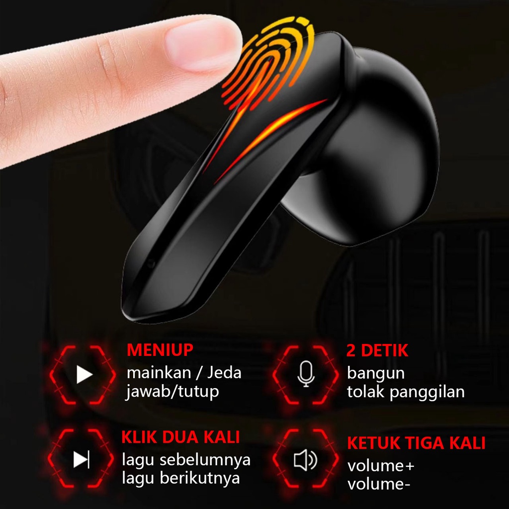 (Best sale)AFS Baru Headset Bluetooth PC Gamer Earphone Full Bass Stereo handsfree Latensi Rendah Dengan Mikrofon Robot lebah 2022 Headset