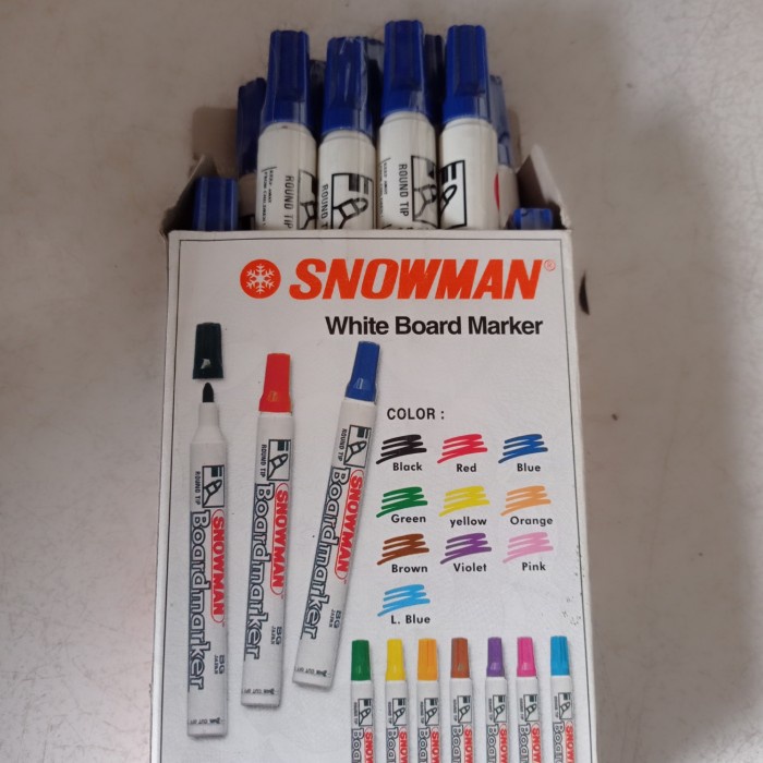 

Jualan Spidol Snowman Whiteboard Biru 1 Pack Isi 12 Gilaa!!!