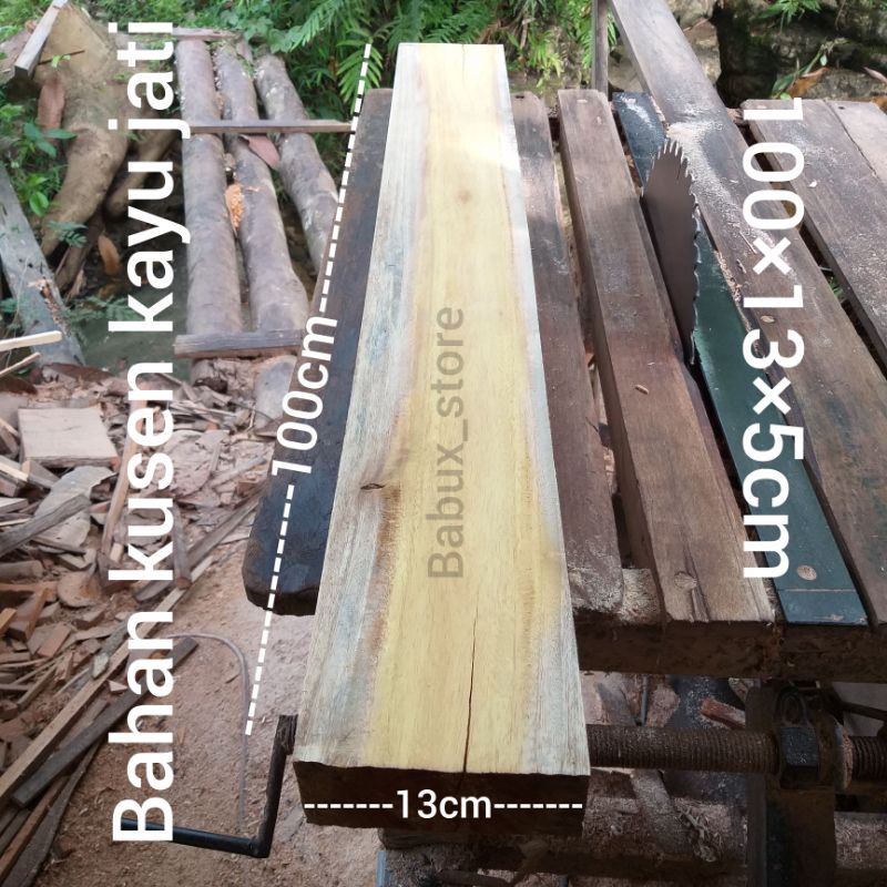 Balok kayu jati/bahan kusen kayu jati 100×13×5cm
