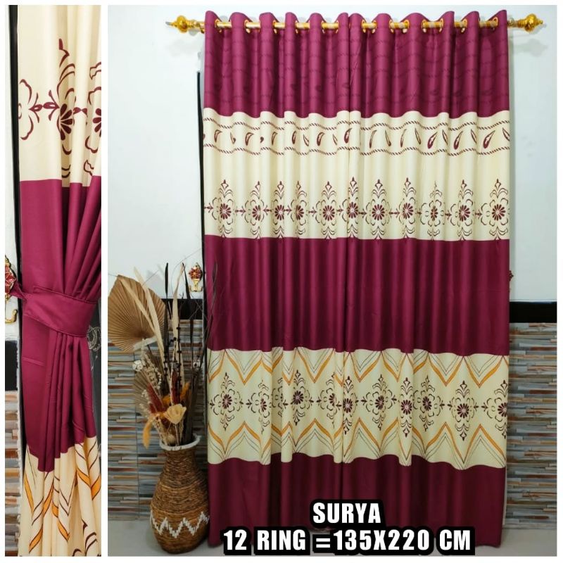 Gorden Jendela/Pintu Smokering SURYA 12Ring