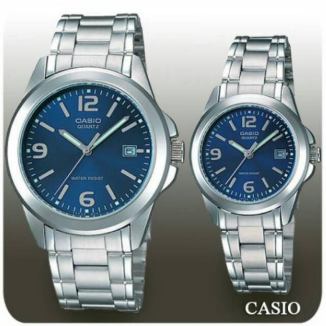 JAM TANGAN COUPLE CASIO RANTAI ORIGIAL GARANSI INTERNASIONAL TAHAN AIR ELEGANT HARGA BERSAHABAT...