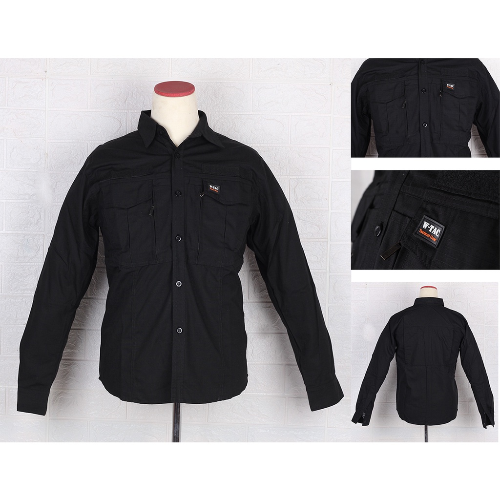Kemeja Tactical Black Hawk W-Tac Tactical Gear Kemeja Outdoor Casual Kantor Tentara Kamping