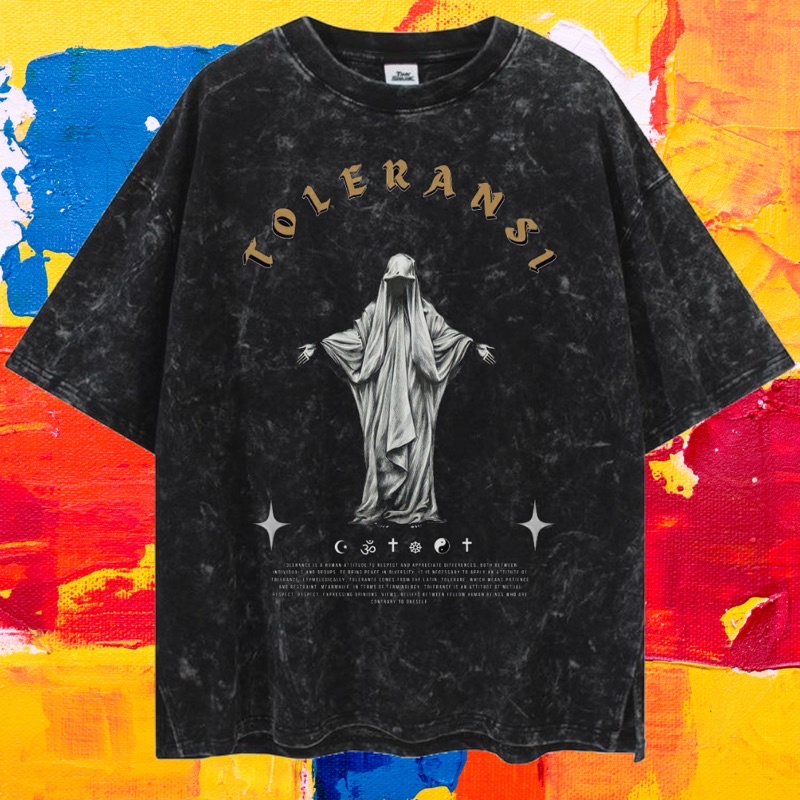 LASTHOPE 'PLURALISME' OVERSIZE WASHING TSHIRT / KAOS ATASAN TSHIRT TEE WASHING ACID WASHED STONEWASH