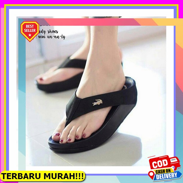 Jual Sandal Wanita Import Wedges Teplek Viral Korea Elegan Y O Murahmeriah Aesthetic Belakang