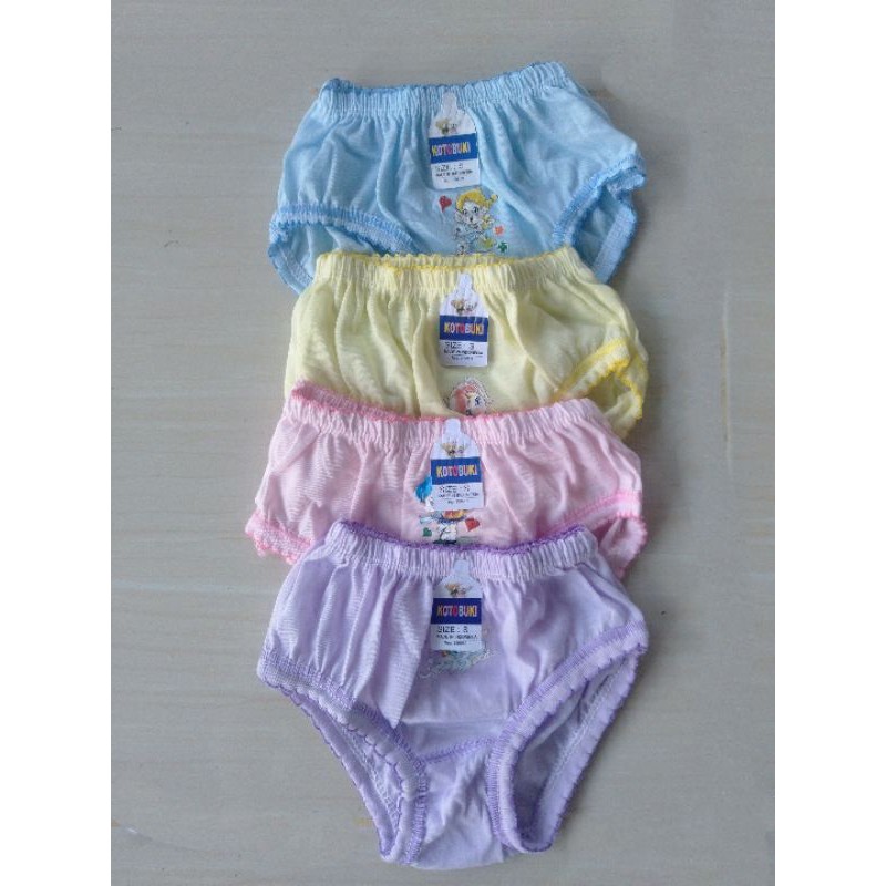 6 pcs Celana dalam anak perempuan KOTOBUKI / Star / Tyo