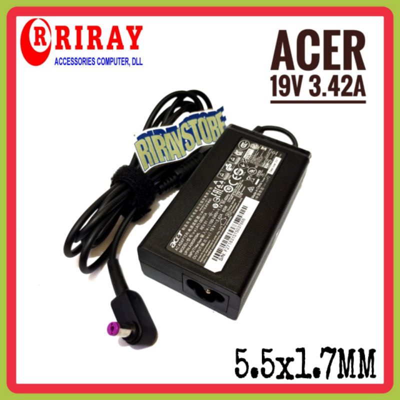 Adaptor Charger CASAN LAPTOP ACER ASPIRE E14 E5 475 E5 475g 19V 3.42A Original - ASLI