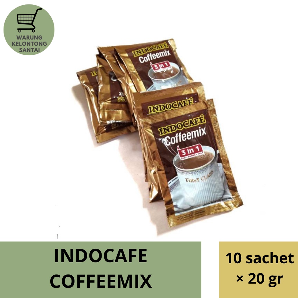 

INDOCAFE COFFEEMIX 3in1 10 Sachet | Kopi INDOCAFE 10 Pcs