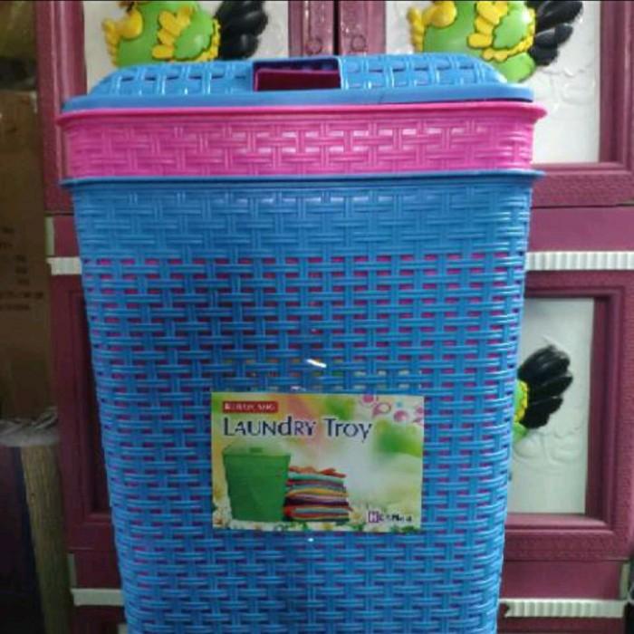 Keranjang Baju Anyam - Keranjang Laundry - Laundry Troy