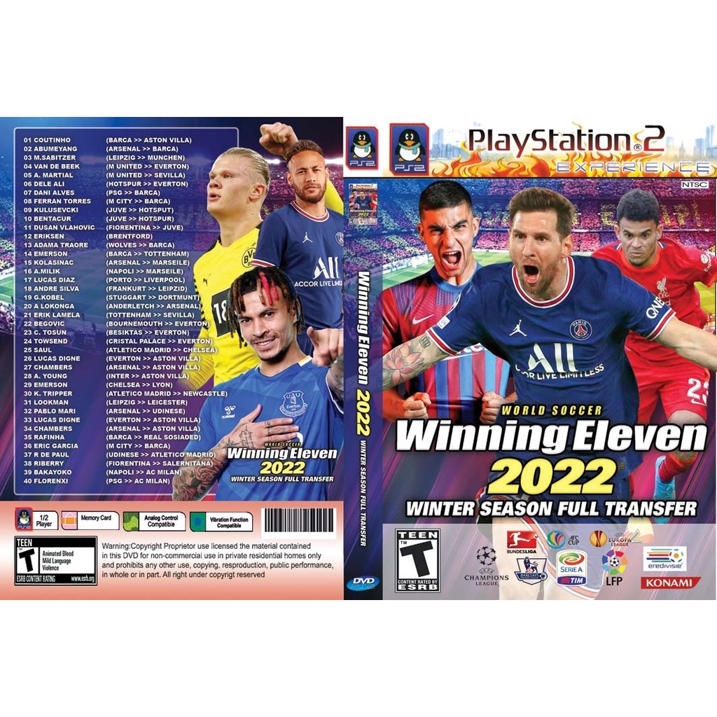 Kaset PS2 Game Winning Eleven 2022 Full Update (KOPAB)