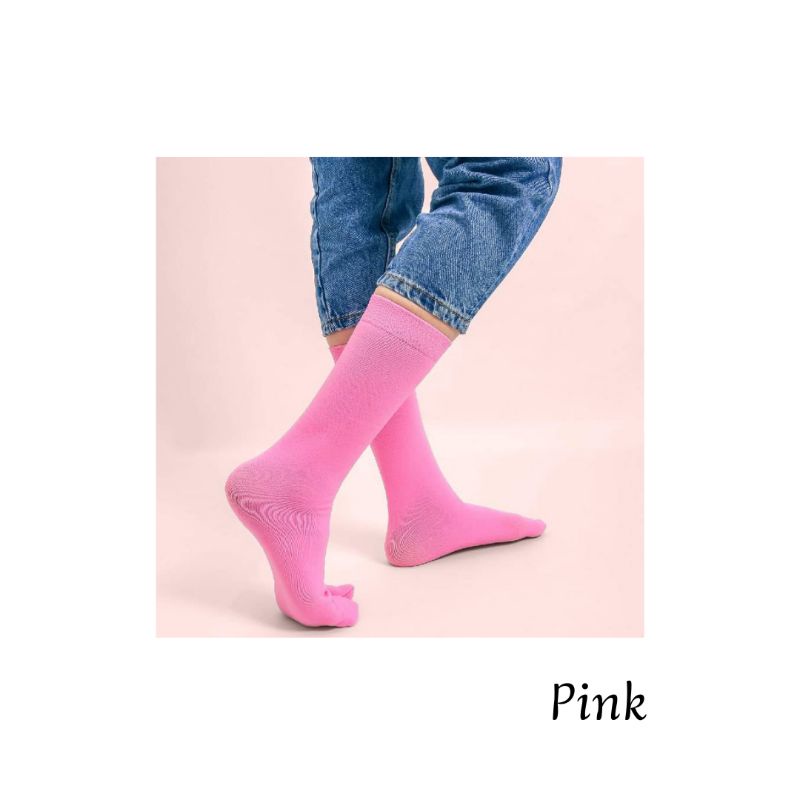 [1 PASANG] ORIGINAL SOKA Basic Jempol Kaos Kaki Wanita Hijab Muslimah Murah Size M dan L Termurah Murah Diskon Polos Haji Umroh Warna Kulit dll Size M Pendek size L Panjang Nilon Nylon Kauskaki Kaus Kaki Kaoskaki Krem Cream Skin Series Soka Socking-Pink