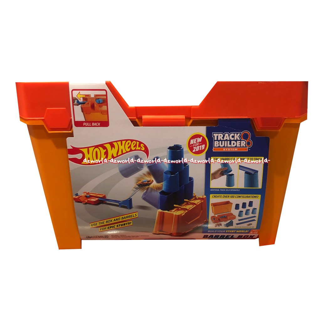 Hotwheels Track Builder Stunt Barrel Box Mainan Trak Untuk Balapan Hot Wheels