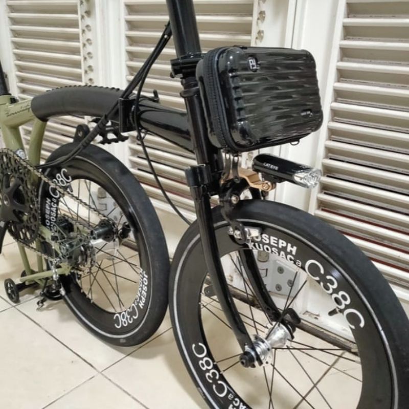 Tas front block sepeda lipat ( alumunium front block )