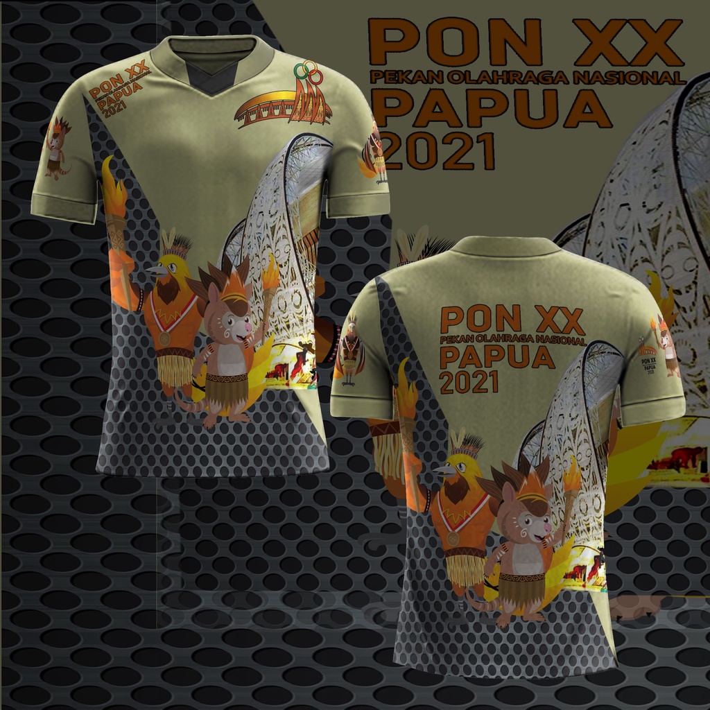 Baju kaos Jersey dewasa Anak PON Papua 2021 Fulprinting termurah