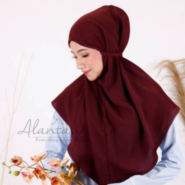 Alantasik - Bergo Siria Tali /KERUDUNG SIMPEL TALI NONPET HIJAB INSTAN TALI NONPET  KHIMAR R.5