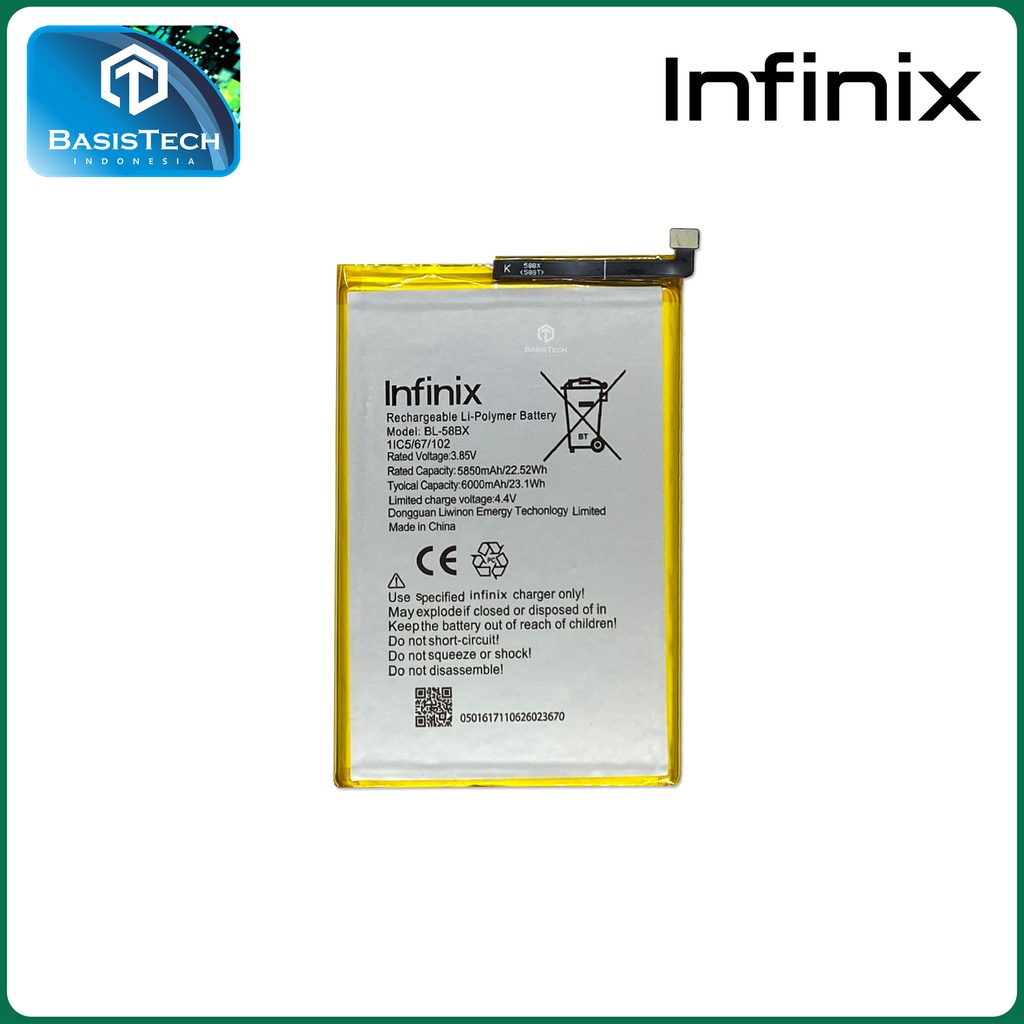 BATERAI INFINIX HOT 9 PLAY X608 X608B X608C HOT 10 PLAY X688 X688B HOT 10s BL-58BX