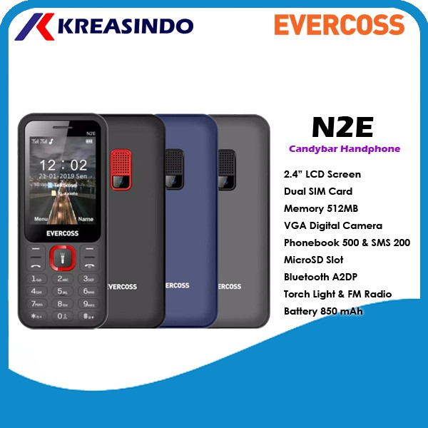 Hp Murah Evercoss N2E Candybar Garansi Resmi