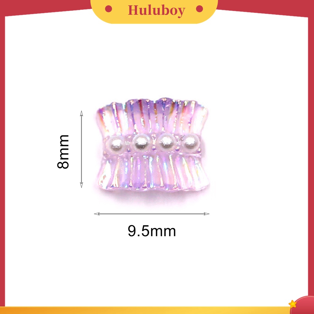 Huluboy Huluboy♡ 3pcs Stiker Kuku 3D Bahan Resin Efek Natural Elegan Untuk Nail Art