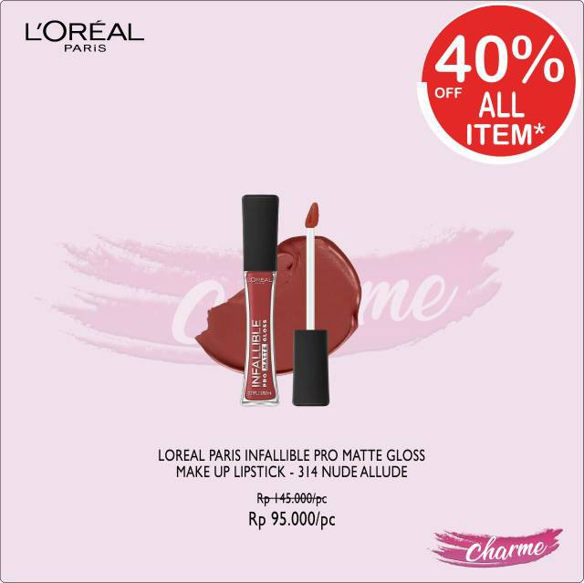 (READY &amp; ORI!) L*R P Infallible Pro Matte Gloss Lip Gloss