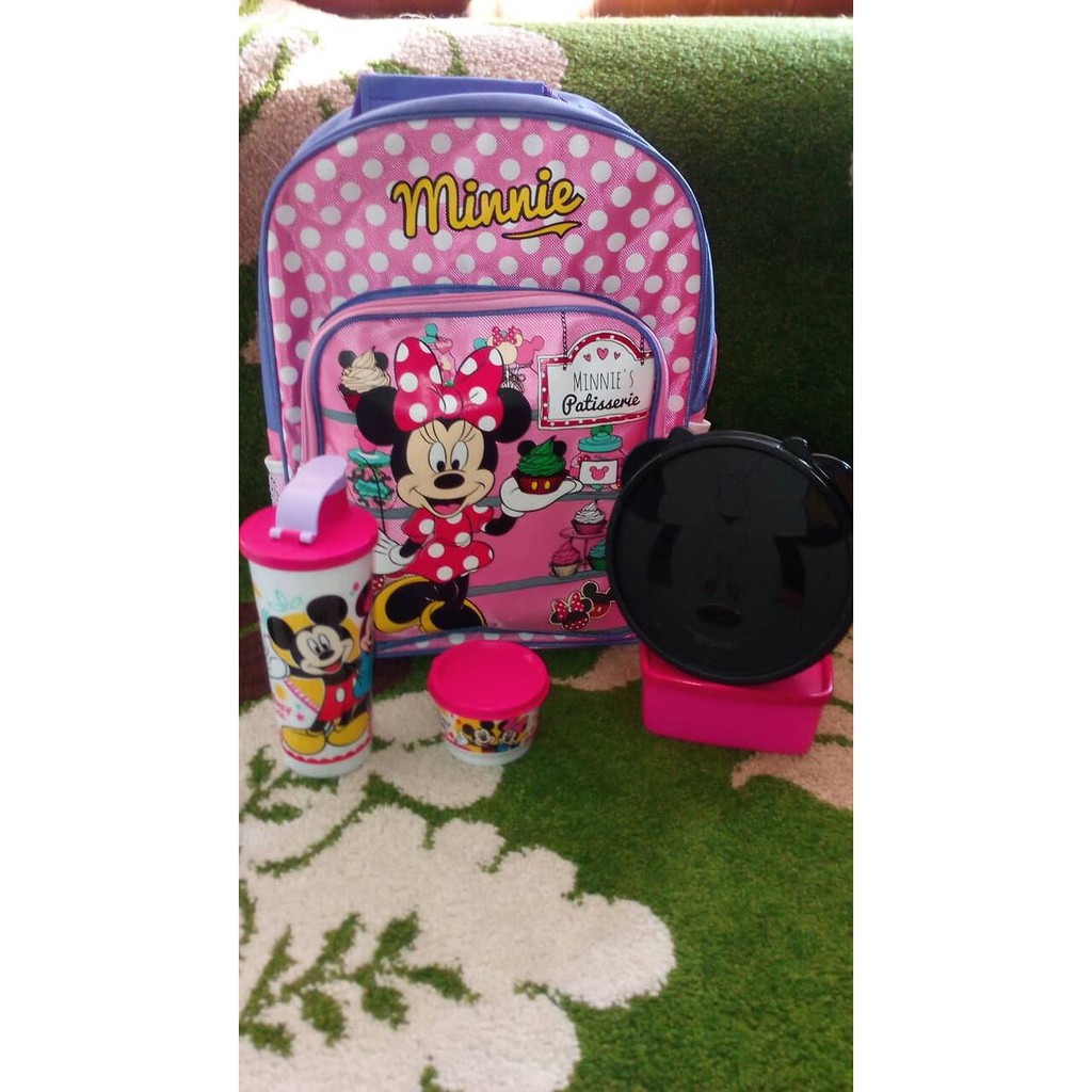 MOORLIFE TAS MICKEY MOUSE atau MINNIE MOUSE / LENGKAP dengan lunch box set