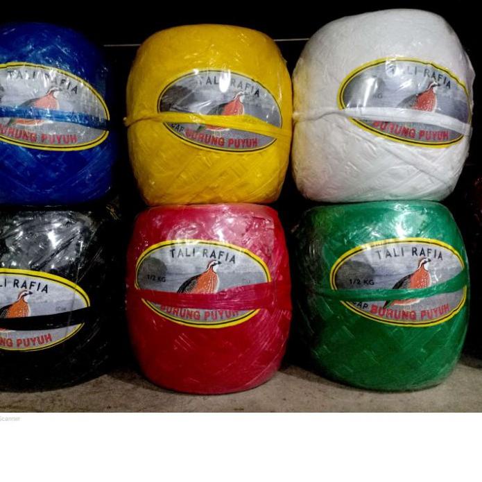 

NEW PRODUCT !!! 9.9 Tali Rafia 500 gram cap Puyuh 500 Gram Warna Warni Merah Biru Hijau Hitam Putih Kuning 1/2 Kg [KODE 37]