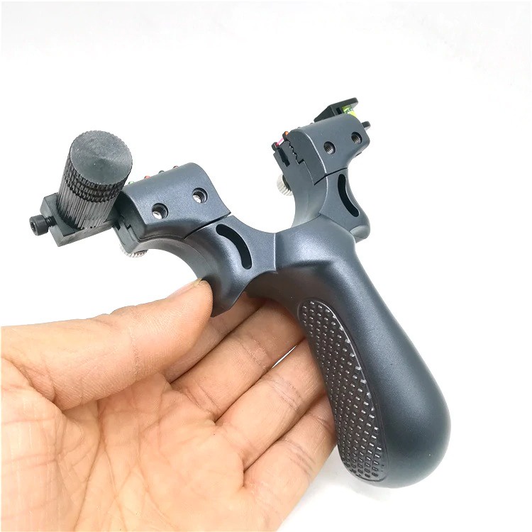 GS8 MP SYQT Big Power Ketapel Tactical Slingshot with Laser Sight &amp; Rubber Band - SSGX - Gray