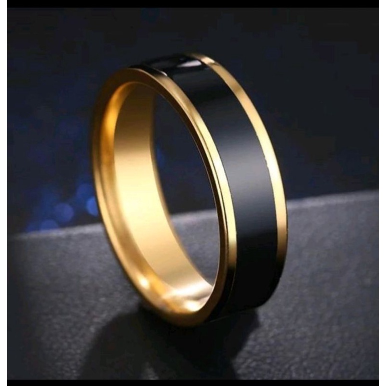 Cincin Titanium Original black gold