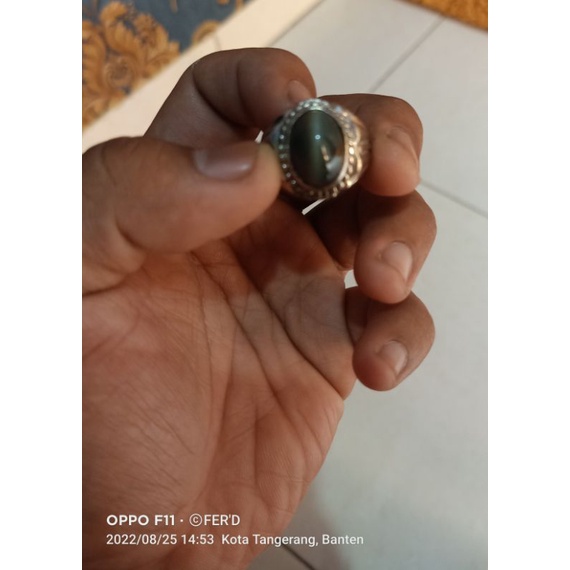 batu kecubung amatis+memo&2 batu green cat eye natural