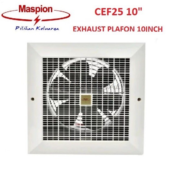 Maspion Exhaust Fan Plafon 10 Inch CEF 25 - Hexos Heksos Ceiling CEF25 10Inch 10&quot; Kipas Angin Dak