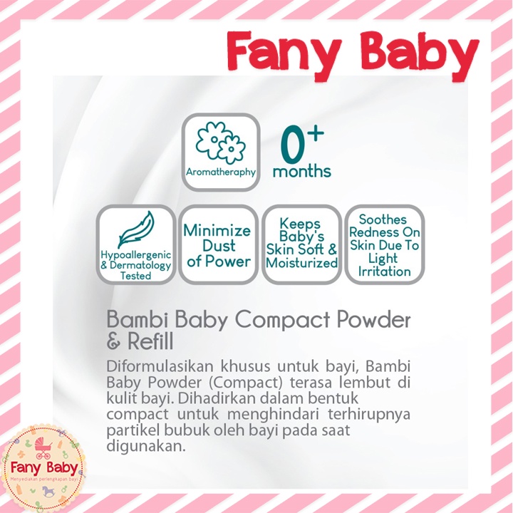 BAMBI BABY POWDER COMPACT [ PRICKLY HEAT ] 40GR