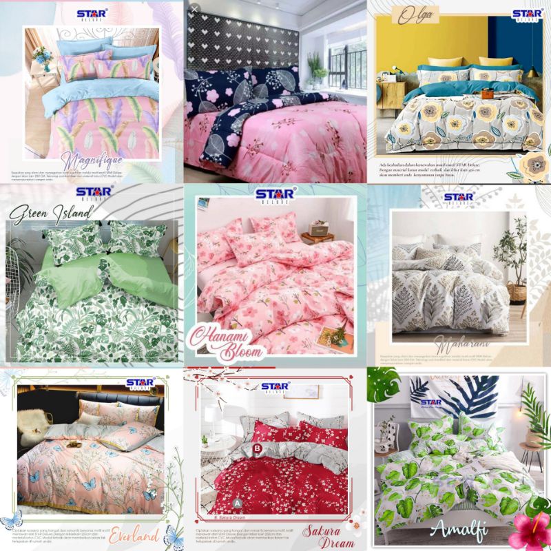 Kain katun cvc mrek star esra magenta asli motif dewasa